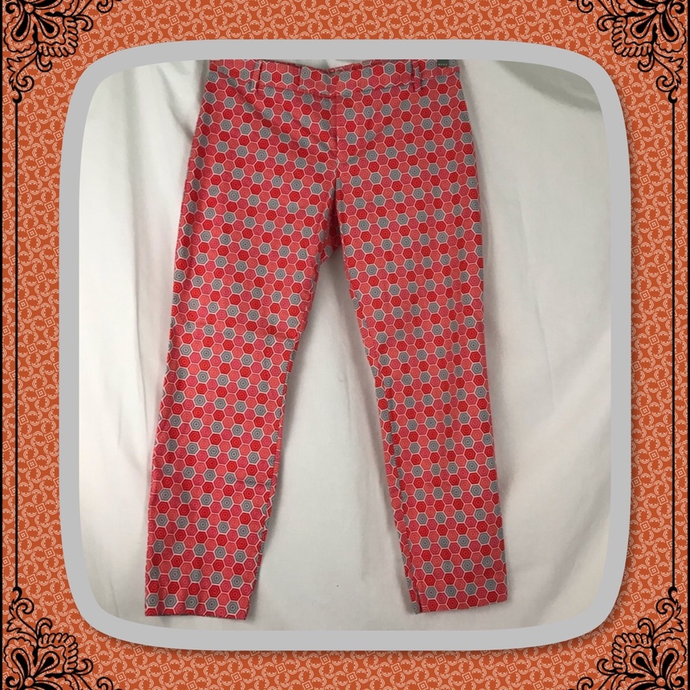 Gap slim cropped geometric pants size 8